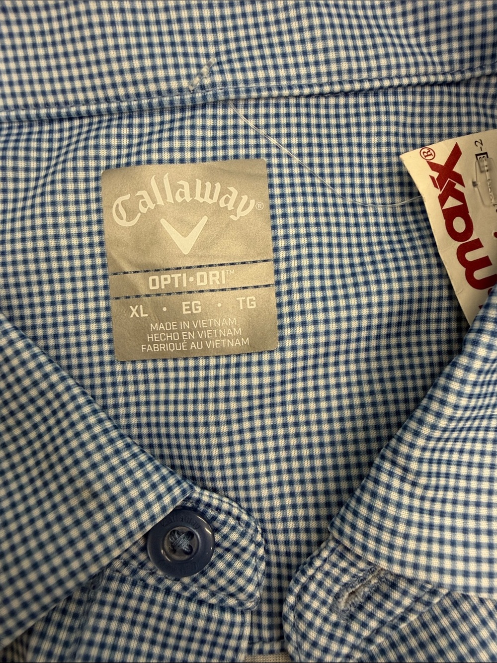 Callaway Light Blue Micro-Check Performance Polo - Picture 3 of 3